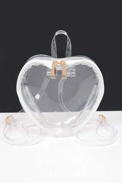 Heart Shape Clear Backpack 