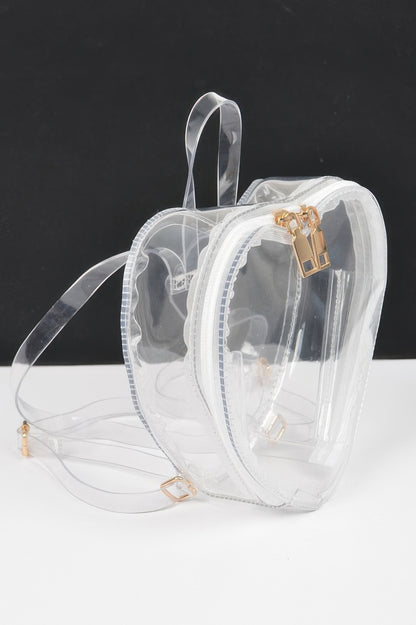 Heart Shape Clear Backpack 