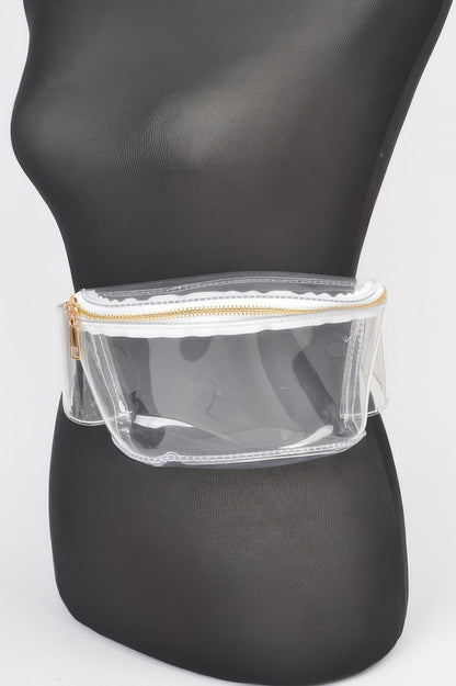 Clear Zip Front Fanny Pack 