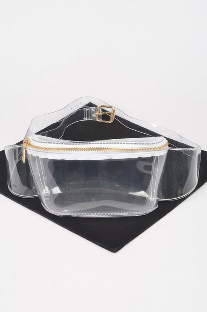 Clear Zip Front Fanny Pack 