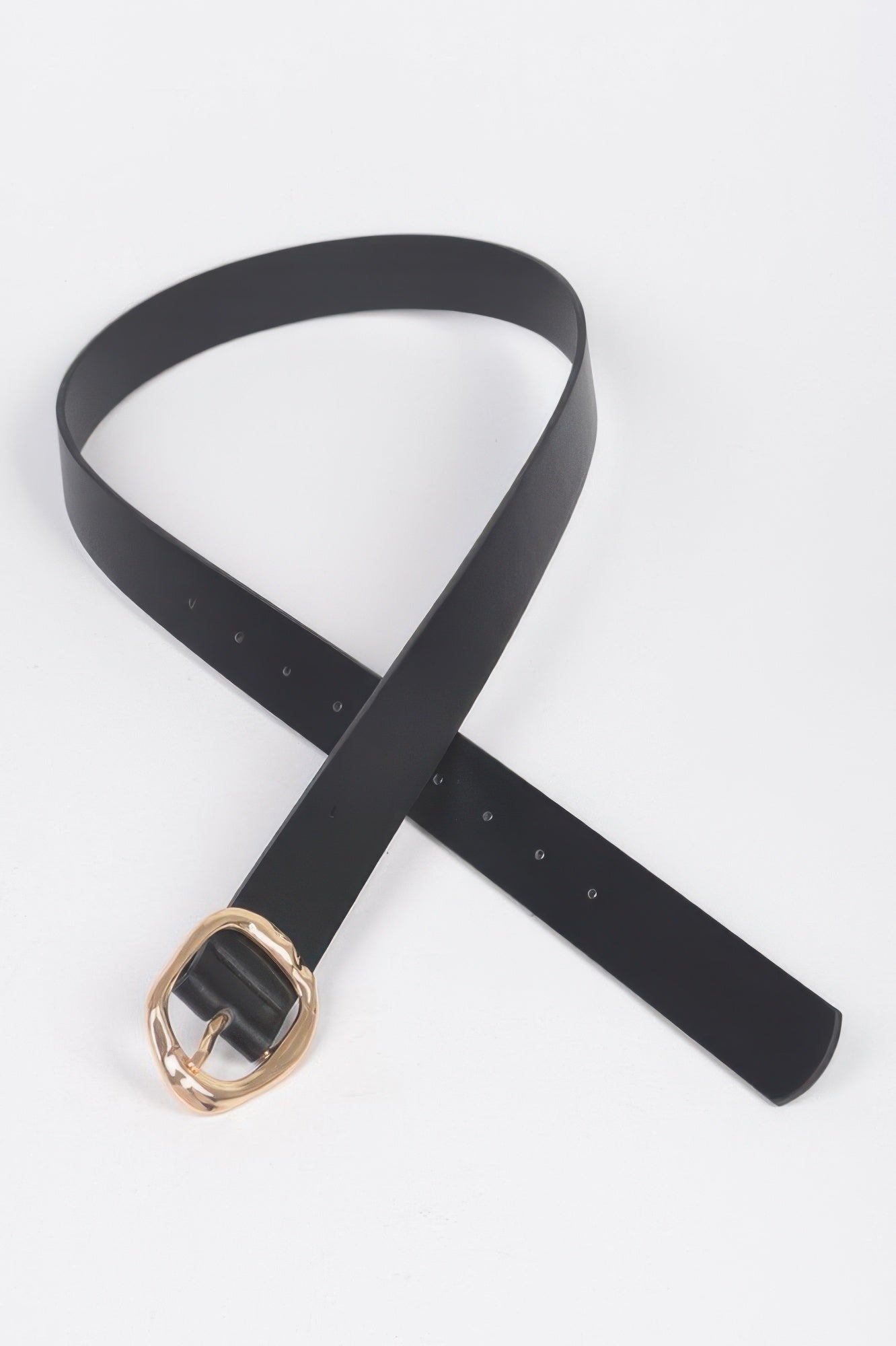 Faux Leather Metal Buckle Belt 