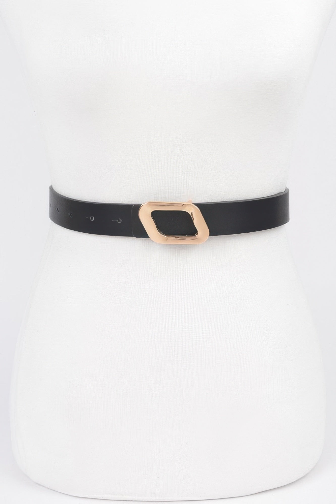 Faux Leather Metal Buckle Belt 