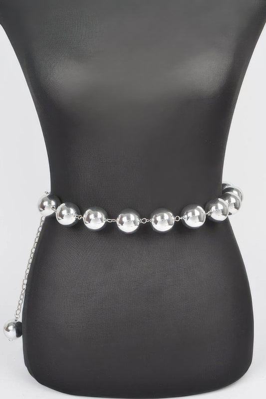 Oversized Ccb Ball Chain Belt 