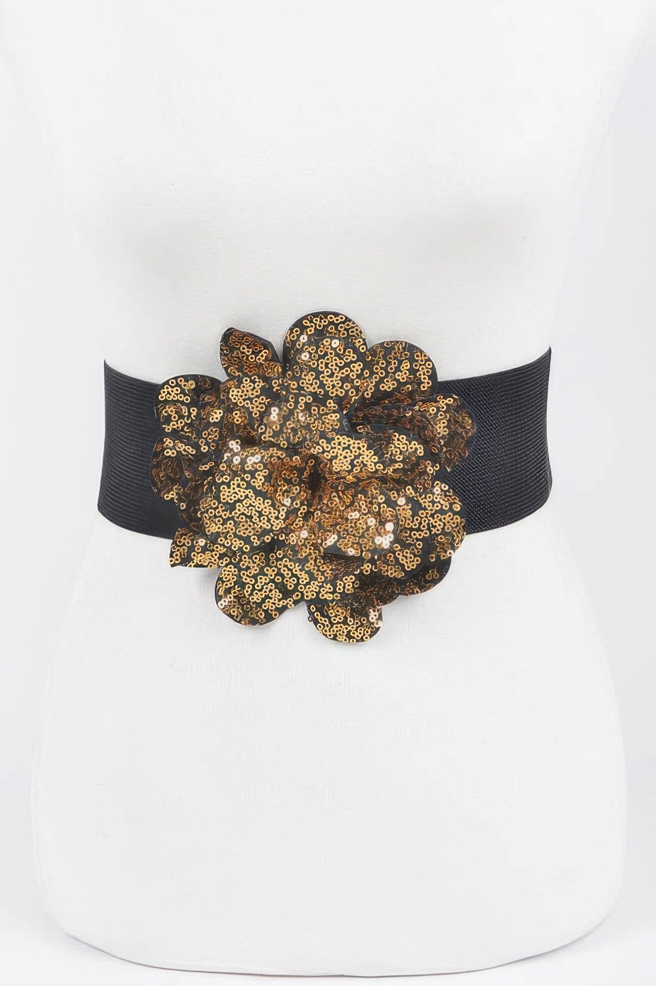 Sequins Flower Elastic Belt 