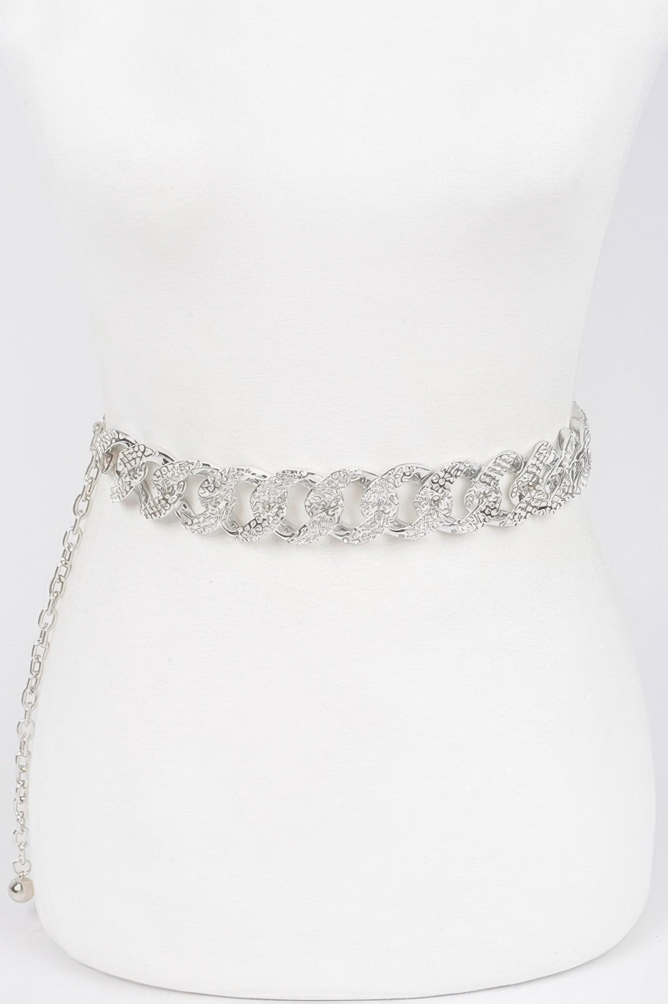 Rhinestone Oversized Chain Belt 