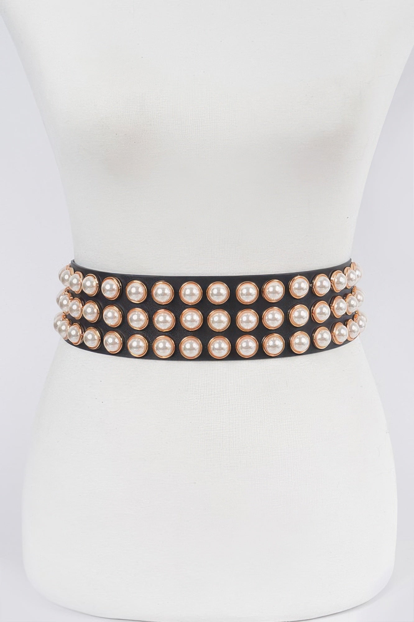 Full Pearl Studded Waist Belt 