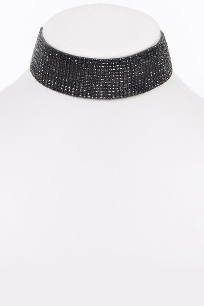 Round Rhinestone Choker Necklace