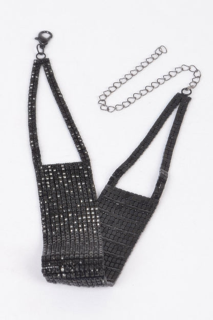 Round Rhinestone Choker Necklace