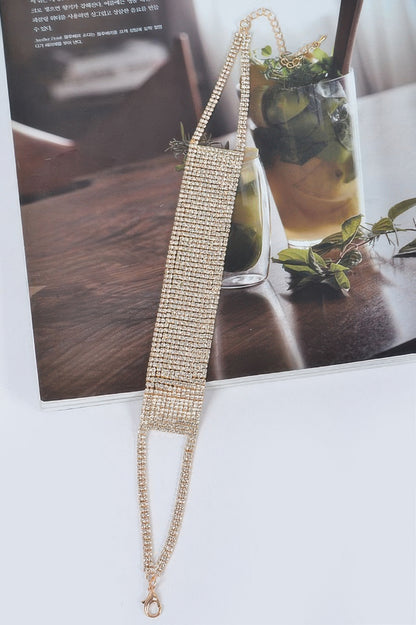Round Rhinestone Choker Necklace