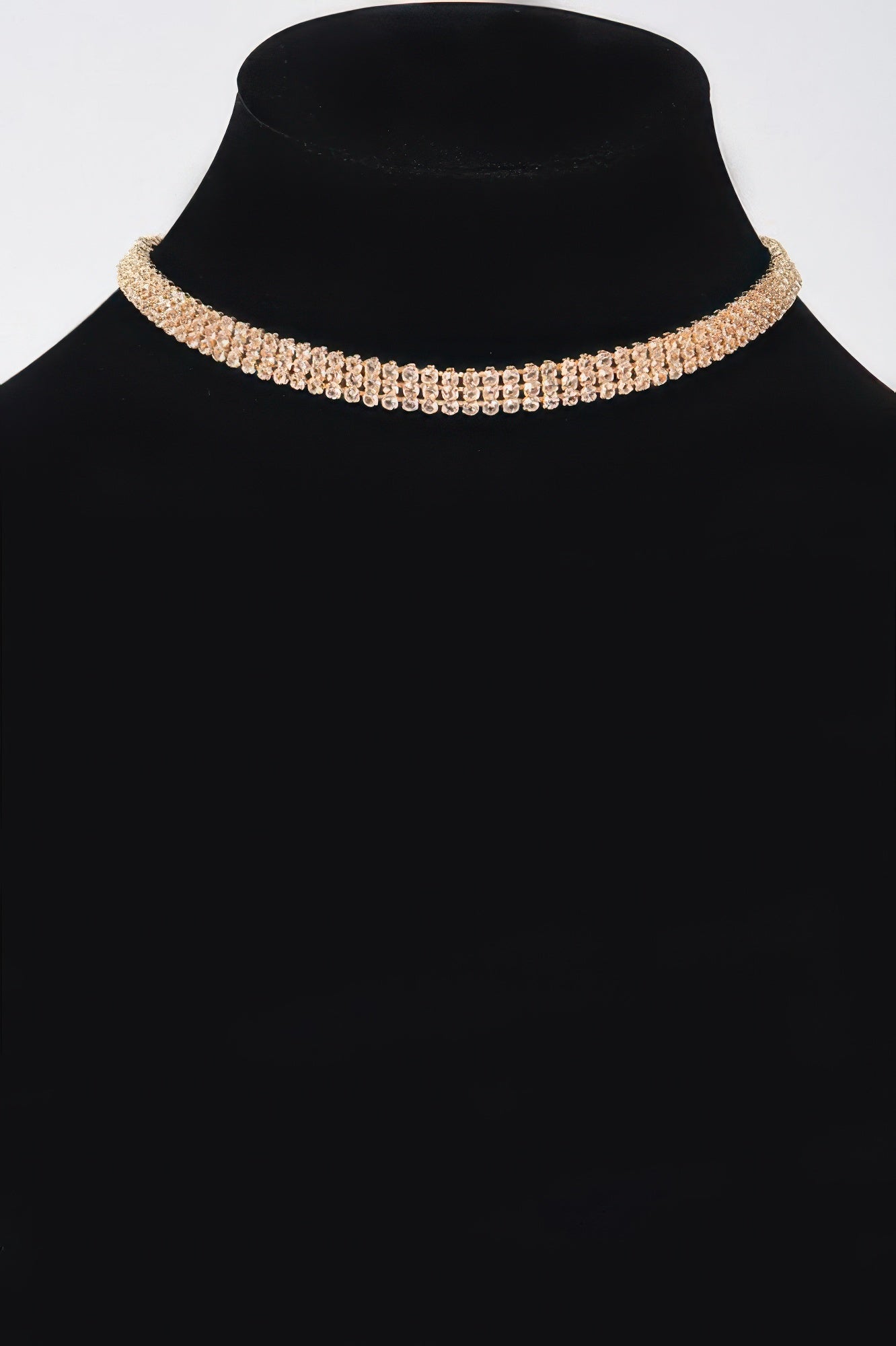 Circle Rhinestone Party Choker Necklace 