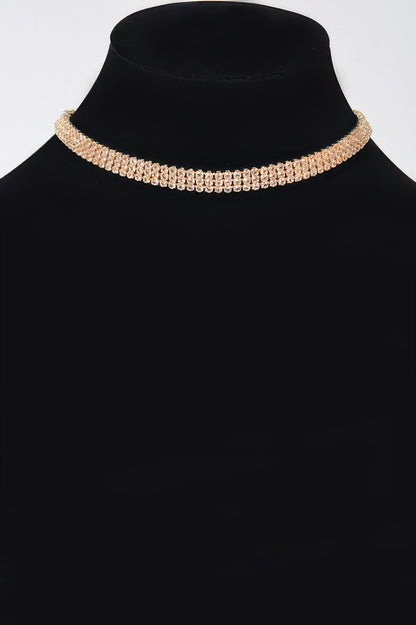Circle Rhinestone Party Choker Necklace 