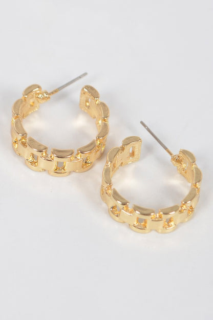Chain Hoop Earrings 