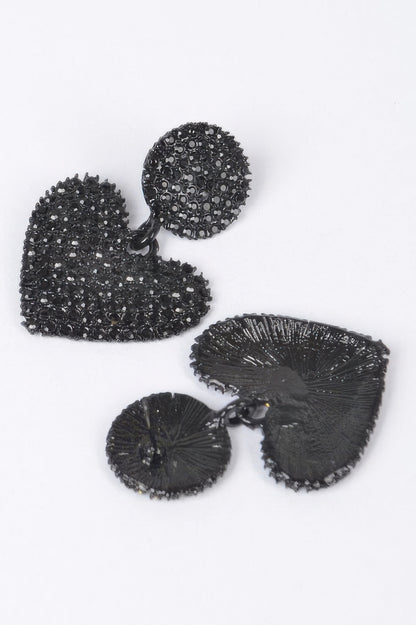 Heart Rhinestone Earrings 