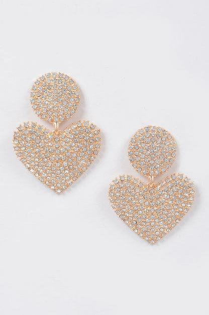 Heart Rhinestone Earrings 