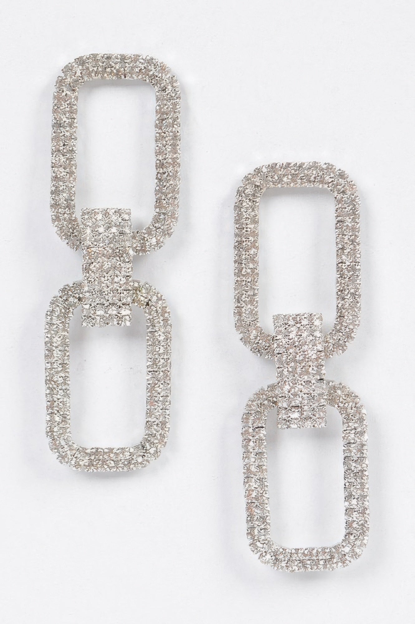 Two Rectangle Shape Rhinestone Earrings 