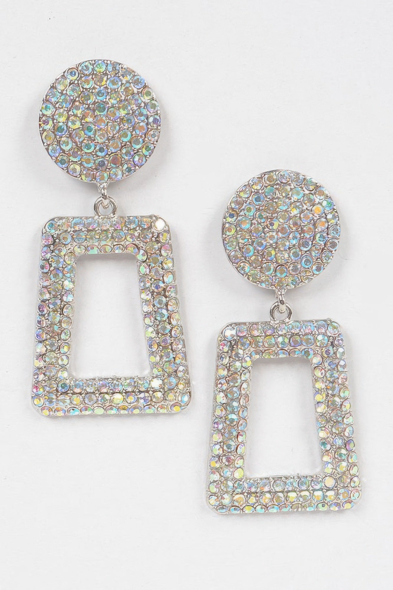 Glittered Beads Drop Earrings 