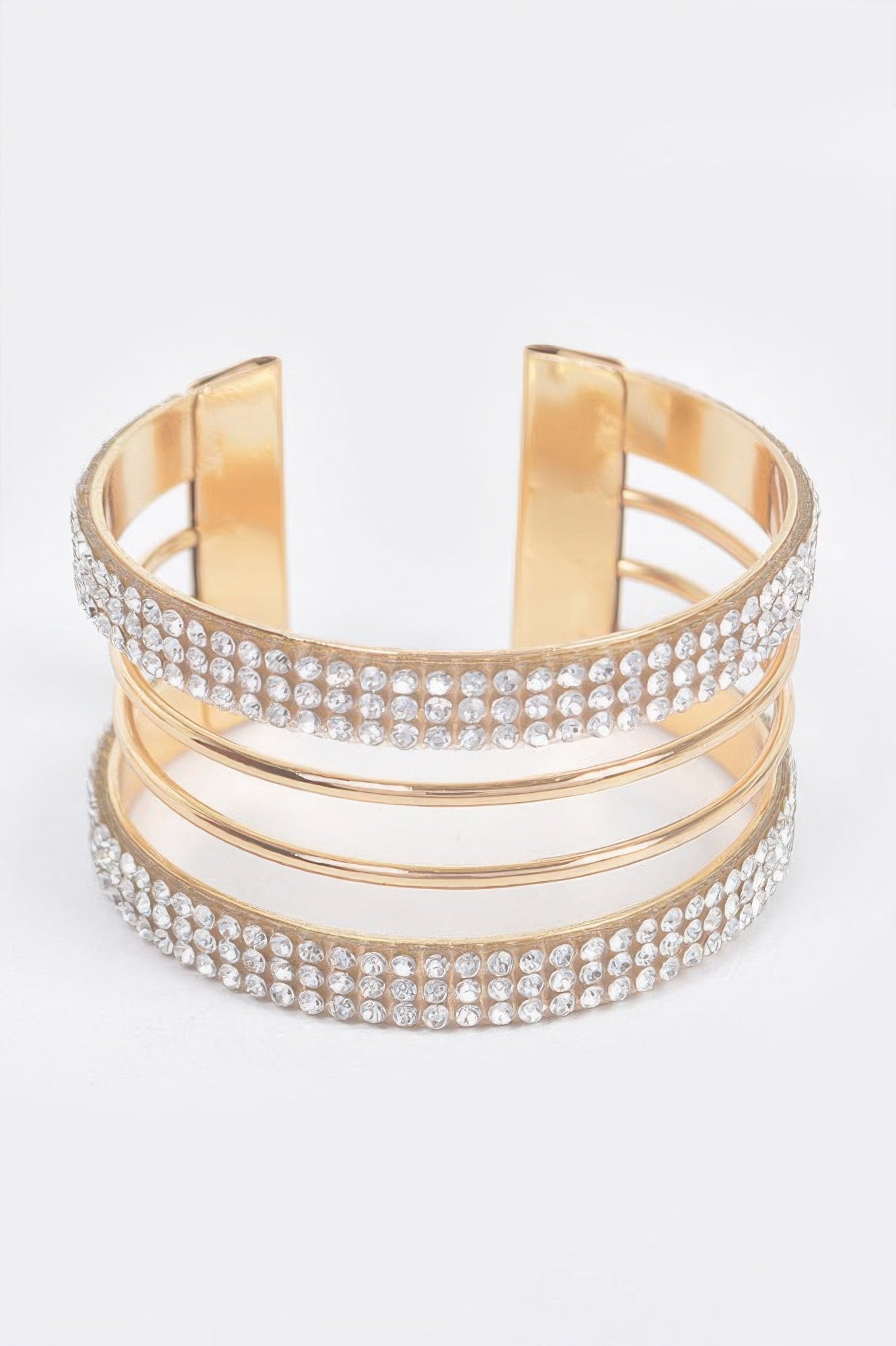 Rhinestone Metal Cuff 