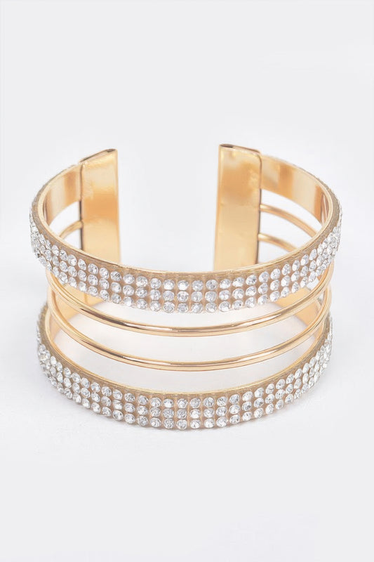 Rhinestone Metal Cuff 