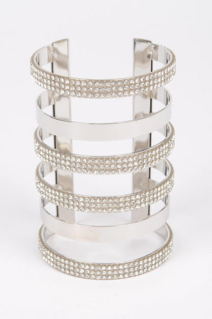 Rhinestone Metal Cuff 