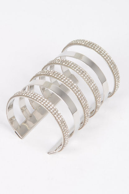 Rhinestone Metal Cuff 