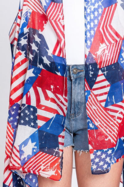 American Flag Multi Pattern Vest