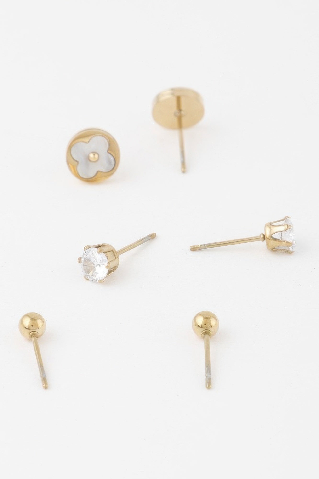 Multi Jewel Stud Earrings Set 