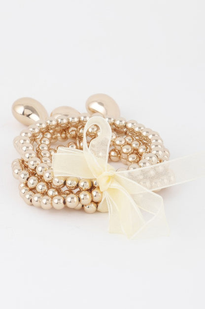Beaded Triple Teardrop Bracelet