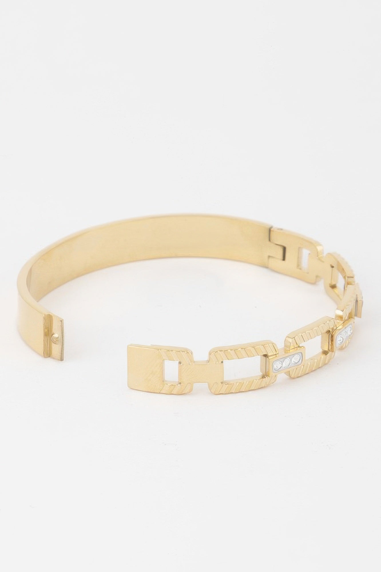 Ribbed Chain Clasp Bracelet 