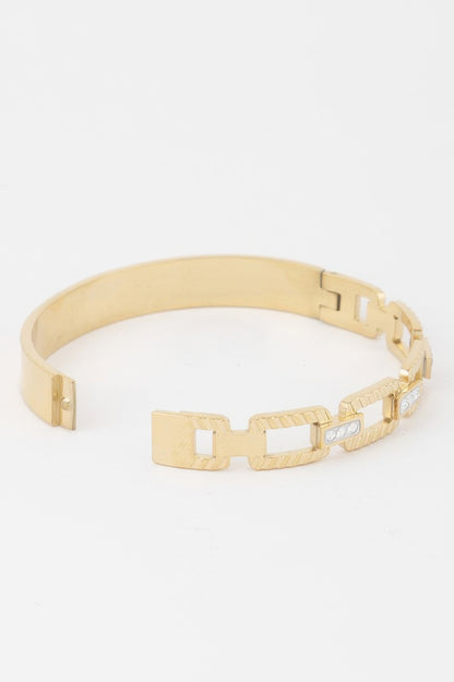 Ribbed Chain Clasp Bracelet 