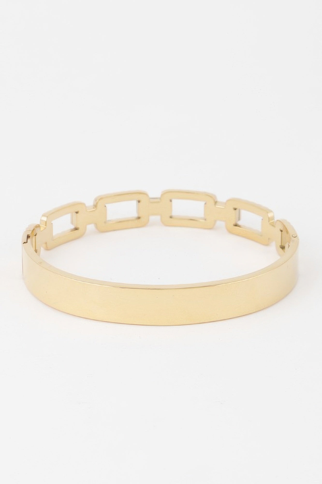 Ribbed Chain Clasp Bracelet 