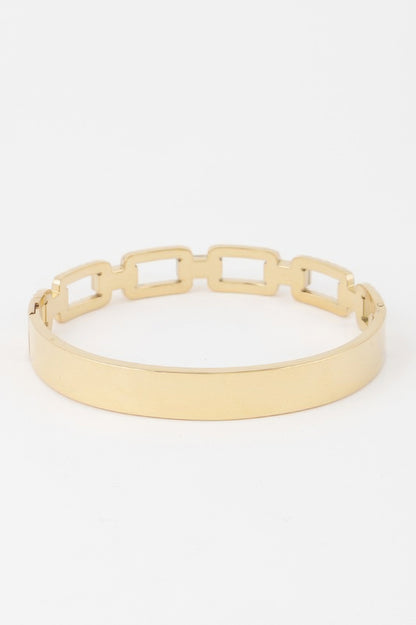 Ribbed Chain Clasp Bracelet 