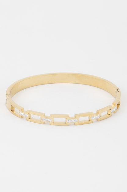 Jeweled Chain Clasp Bracelet 