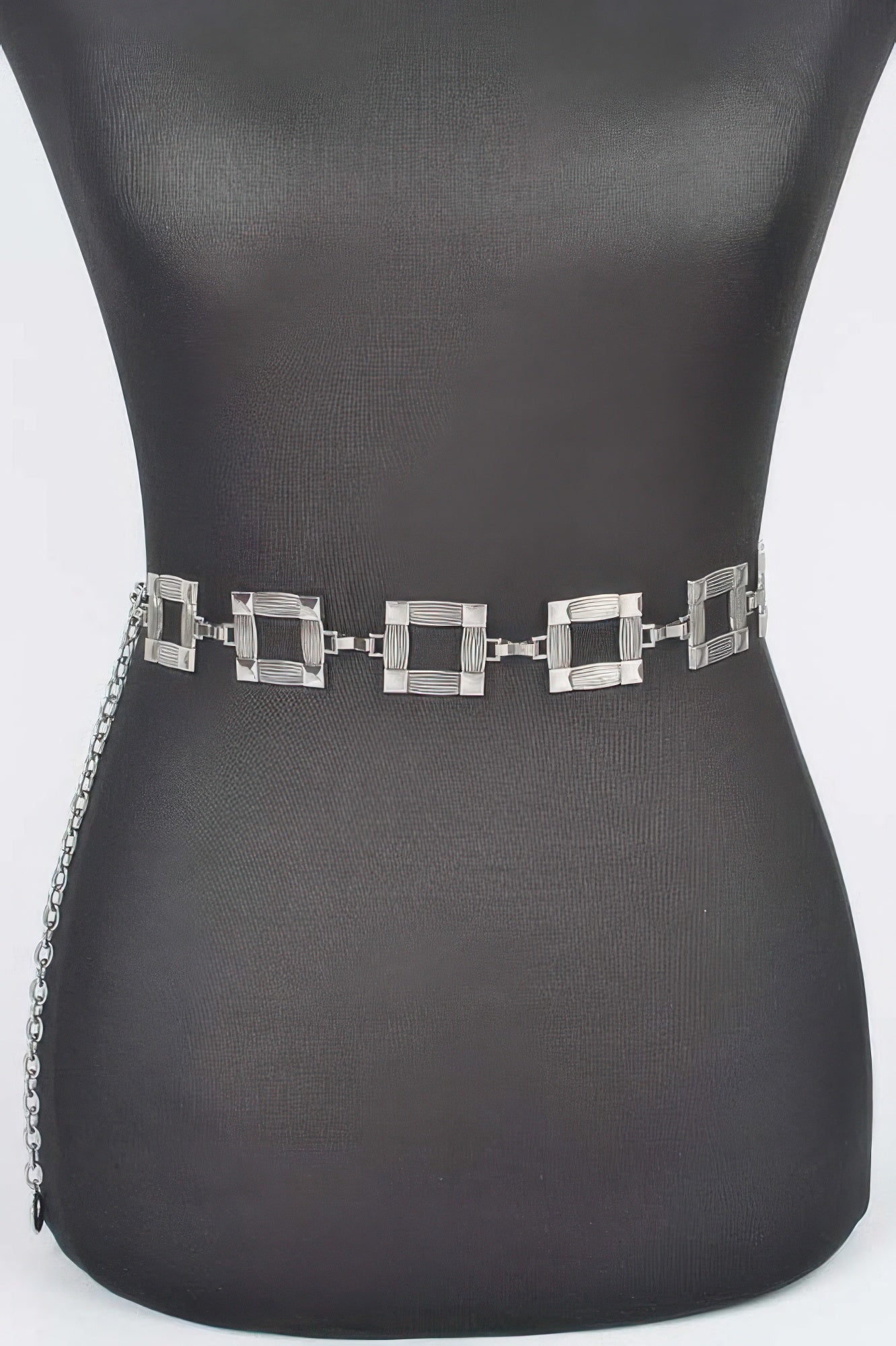 Square Metal Plus Size Chain Belt 