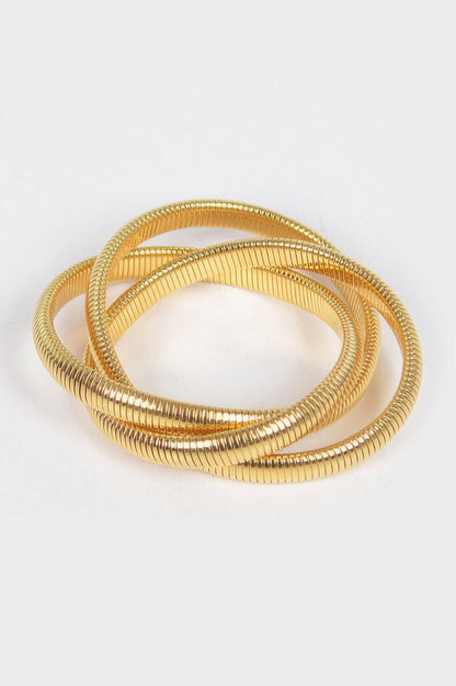 Aluminum Triple Stretch Chain Bracelet