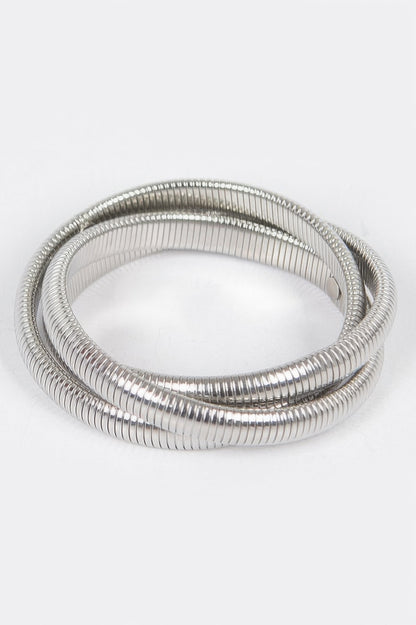 Aluminum Triple Stretch Chain Bracelet
