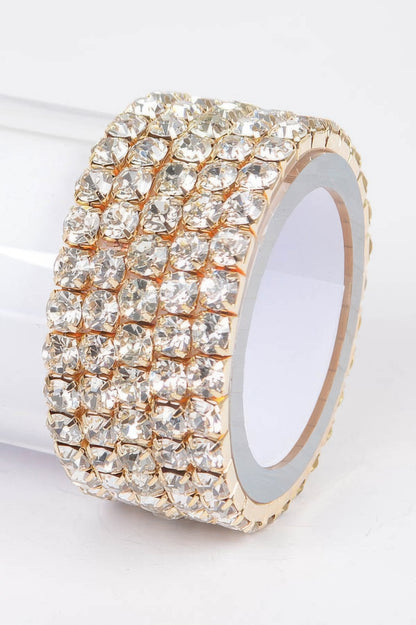 Multi Rhinestone Stretch Bracelet 