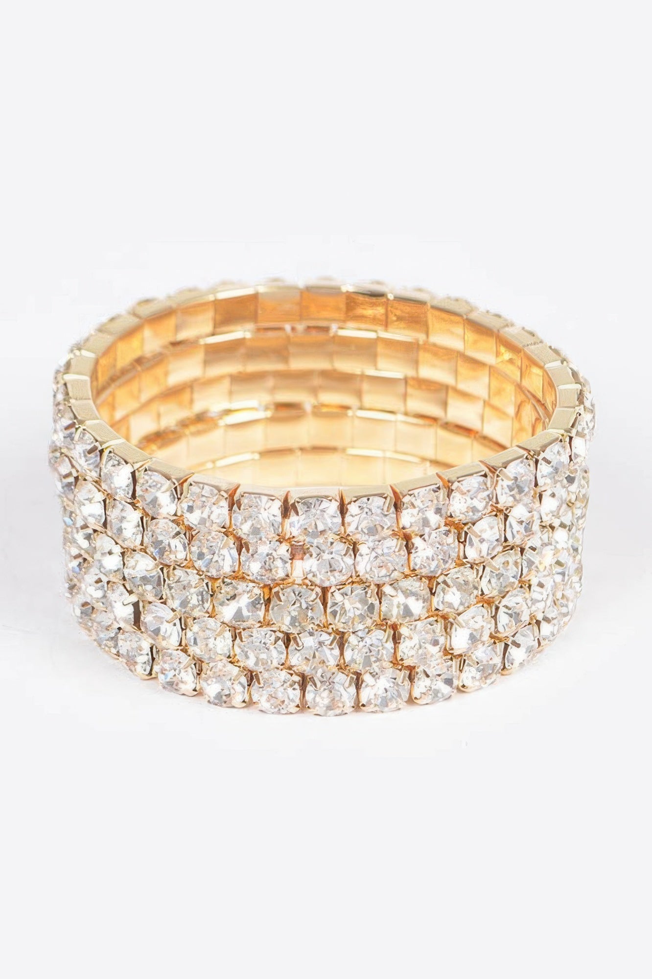 Multi Rhinestone Stretch Bracelet 