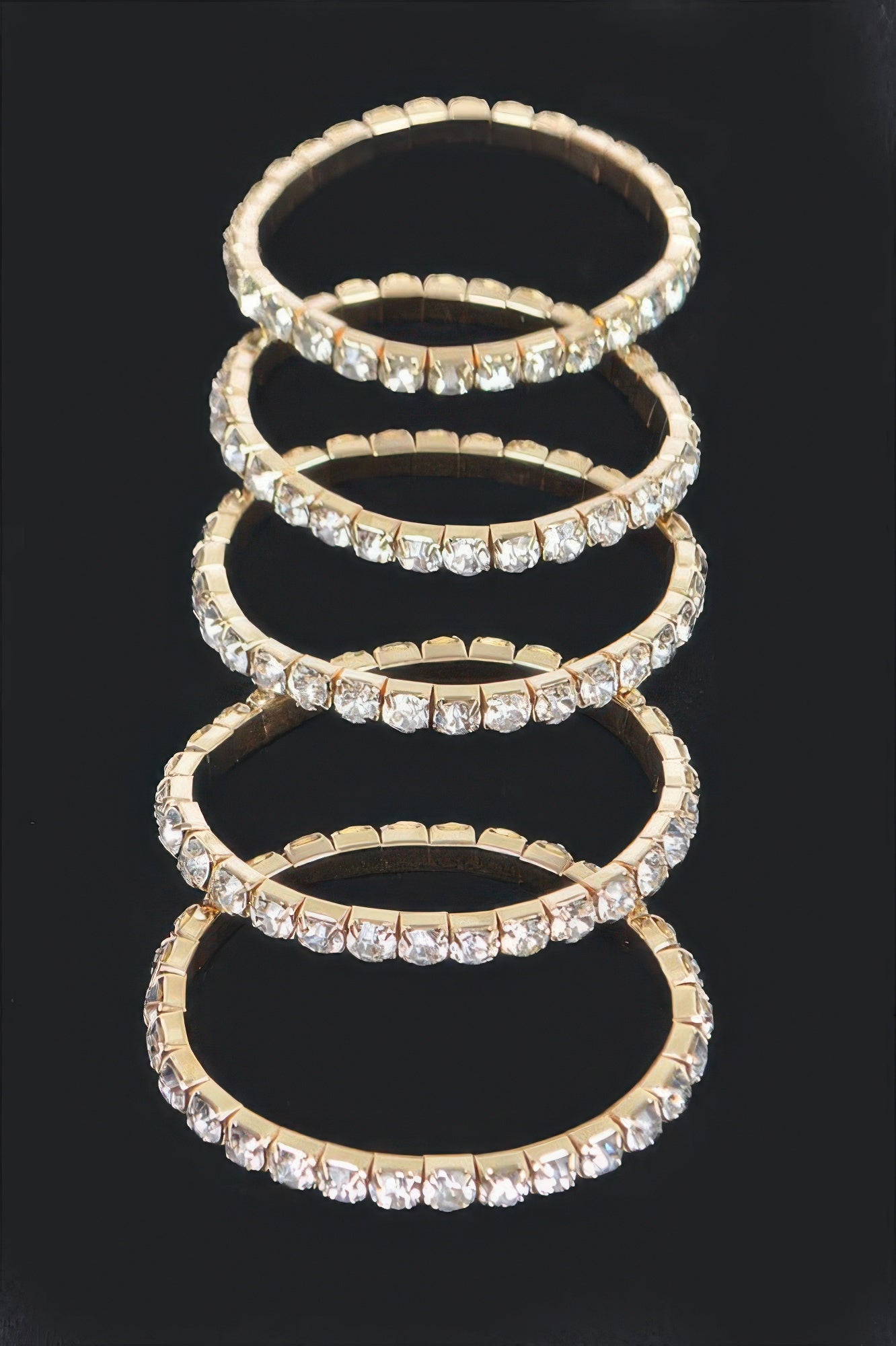 Multi Rhinestone Stretch Bracelet 