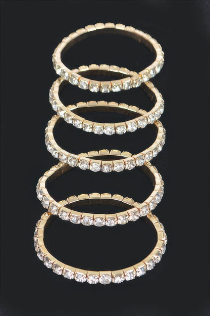 Multi Rhinestone Stretch Bracelet 