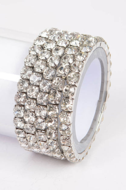 Multi Rhinestone Stretch Bracelet 