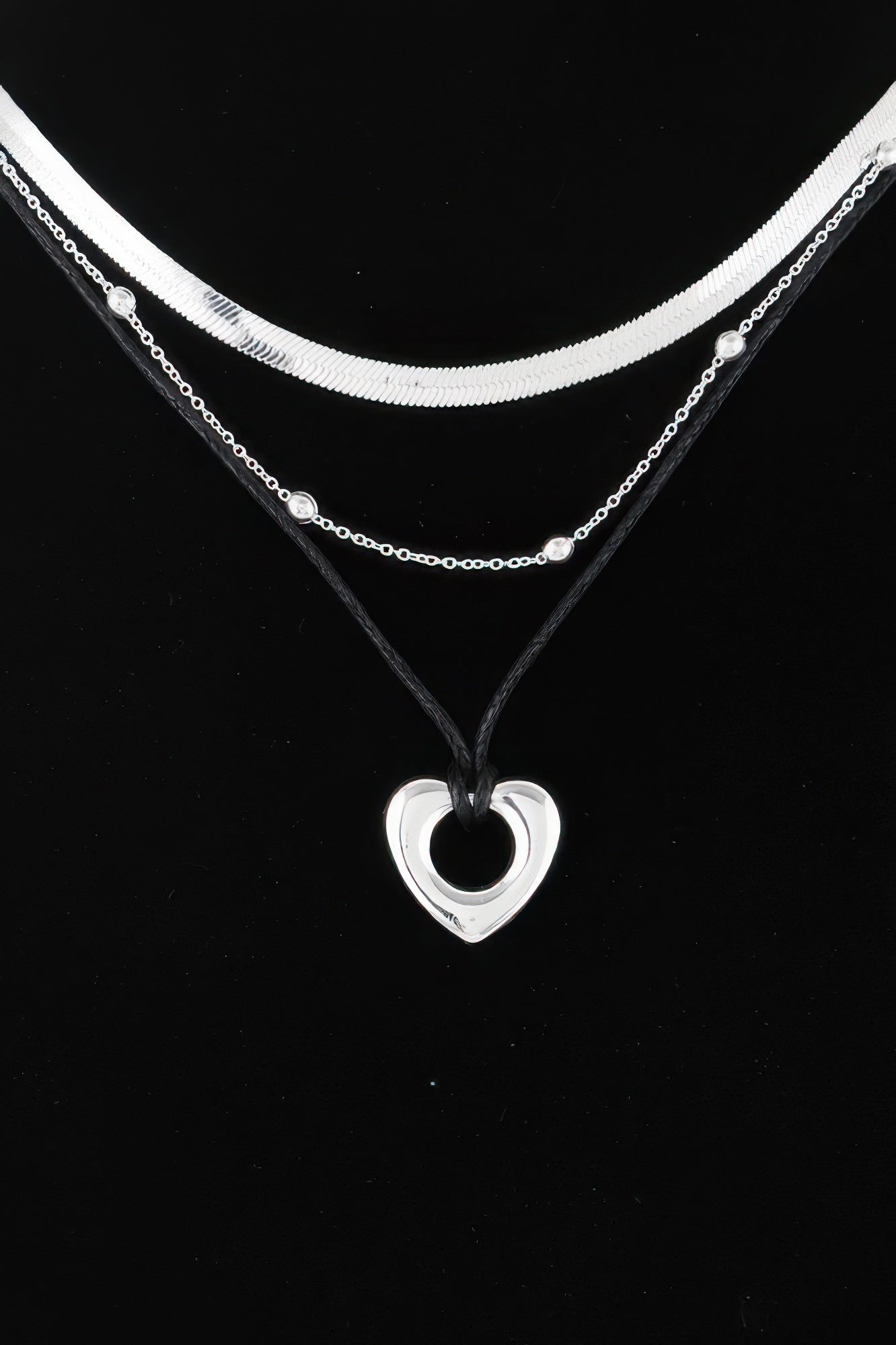 Multi Open Heart Necklace 