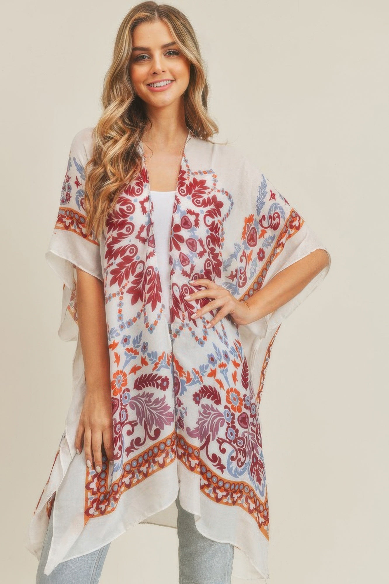 Bohemian Print Kimono 