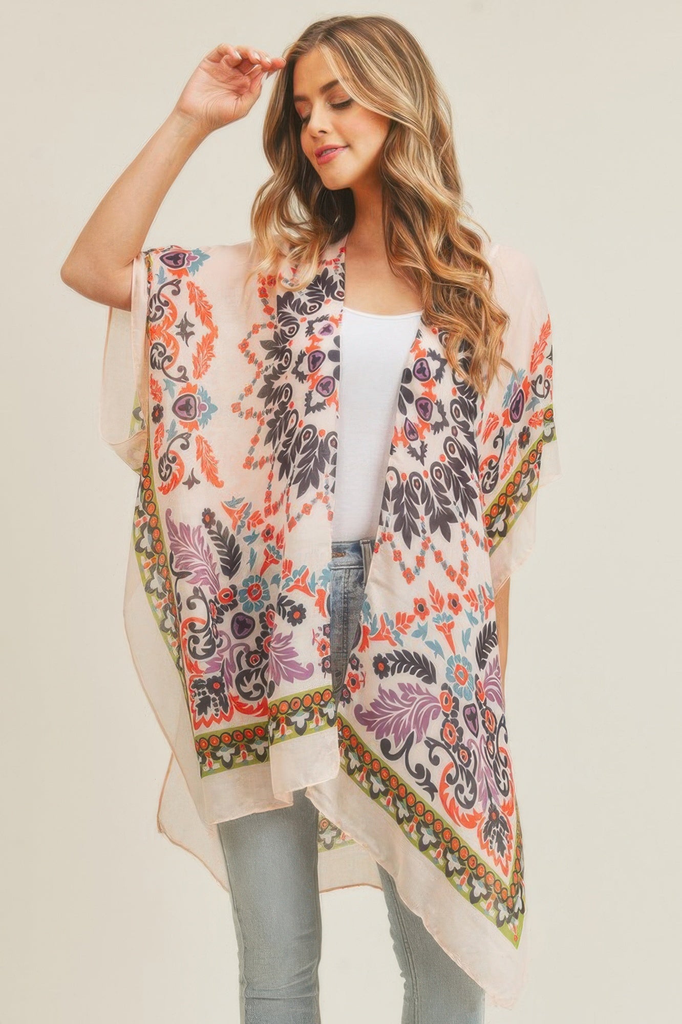 Bohemian Print Kimono 