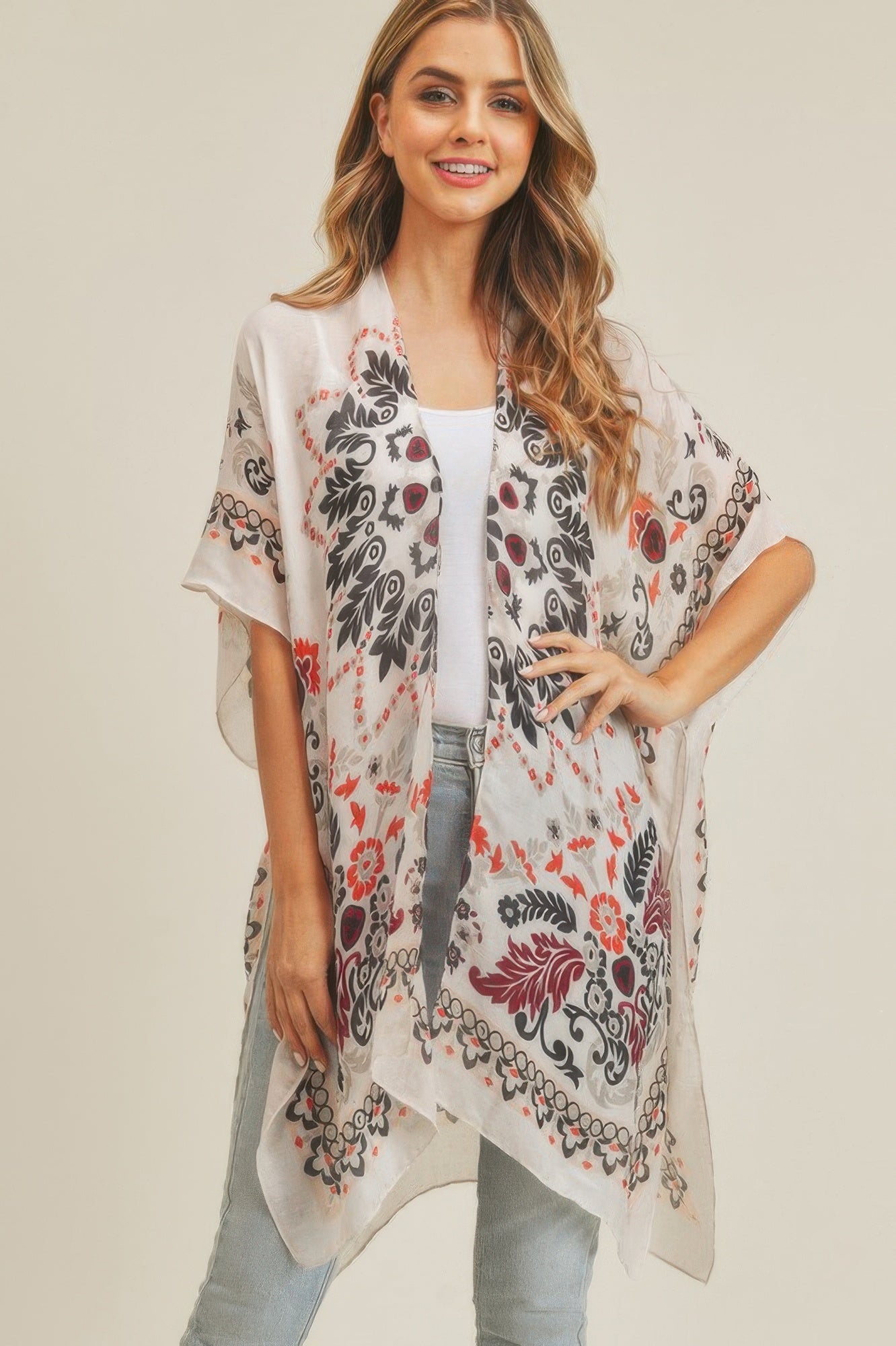 Bohemian Print Kimono 