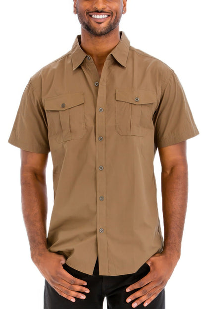 Two Chest Pocket Short Sleeve Shirt
