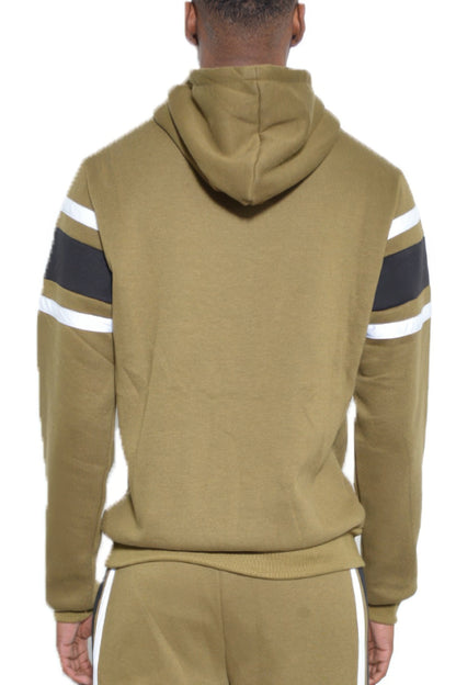 Solid With Three Stripe Pullover Hoodie