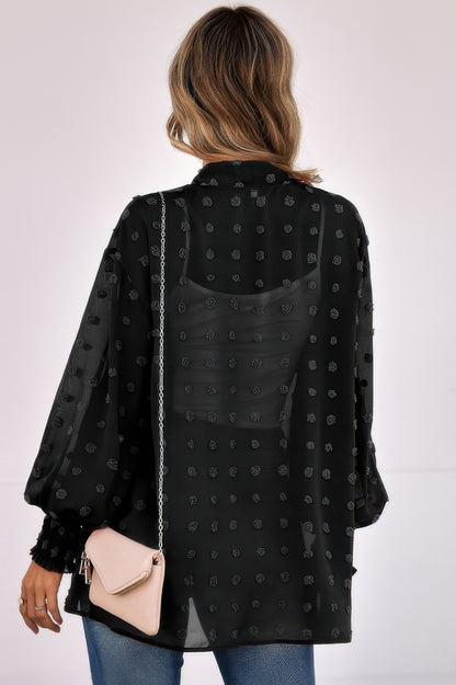 Front Open Dot Casual Light Top