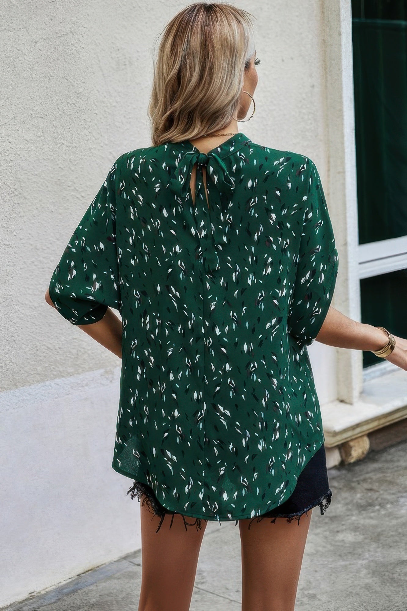 Leopard Open Back Knot Drop Top