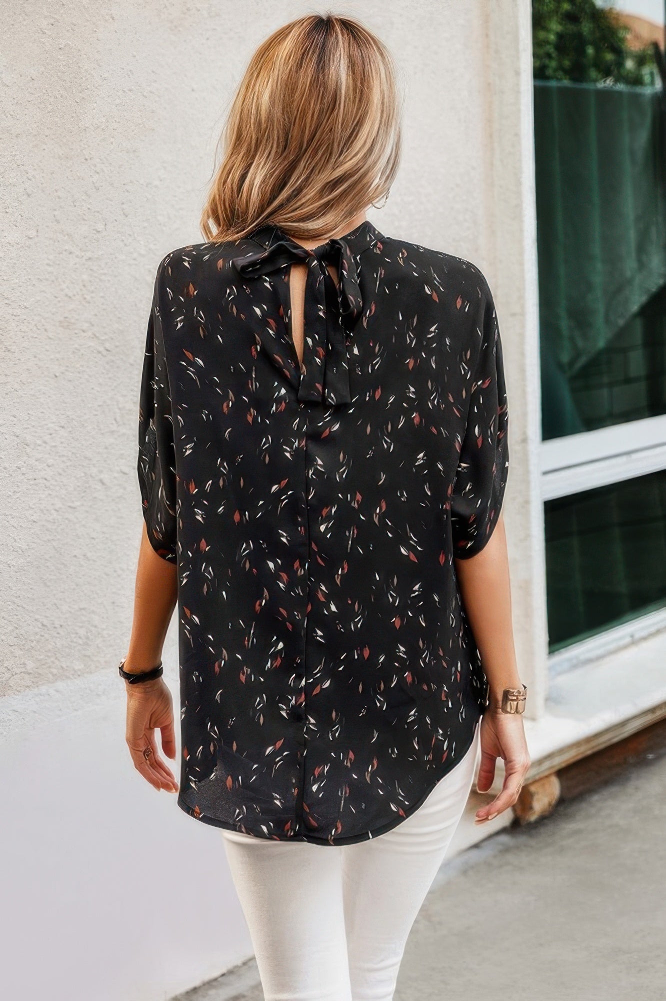 Leopard Open Back Knot Drop Top