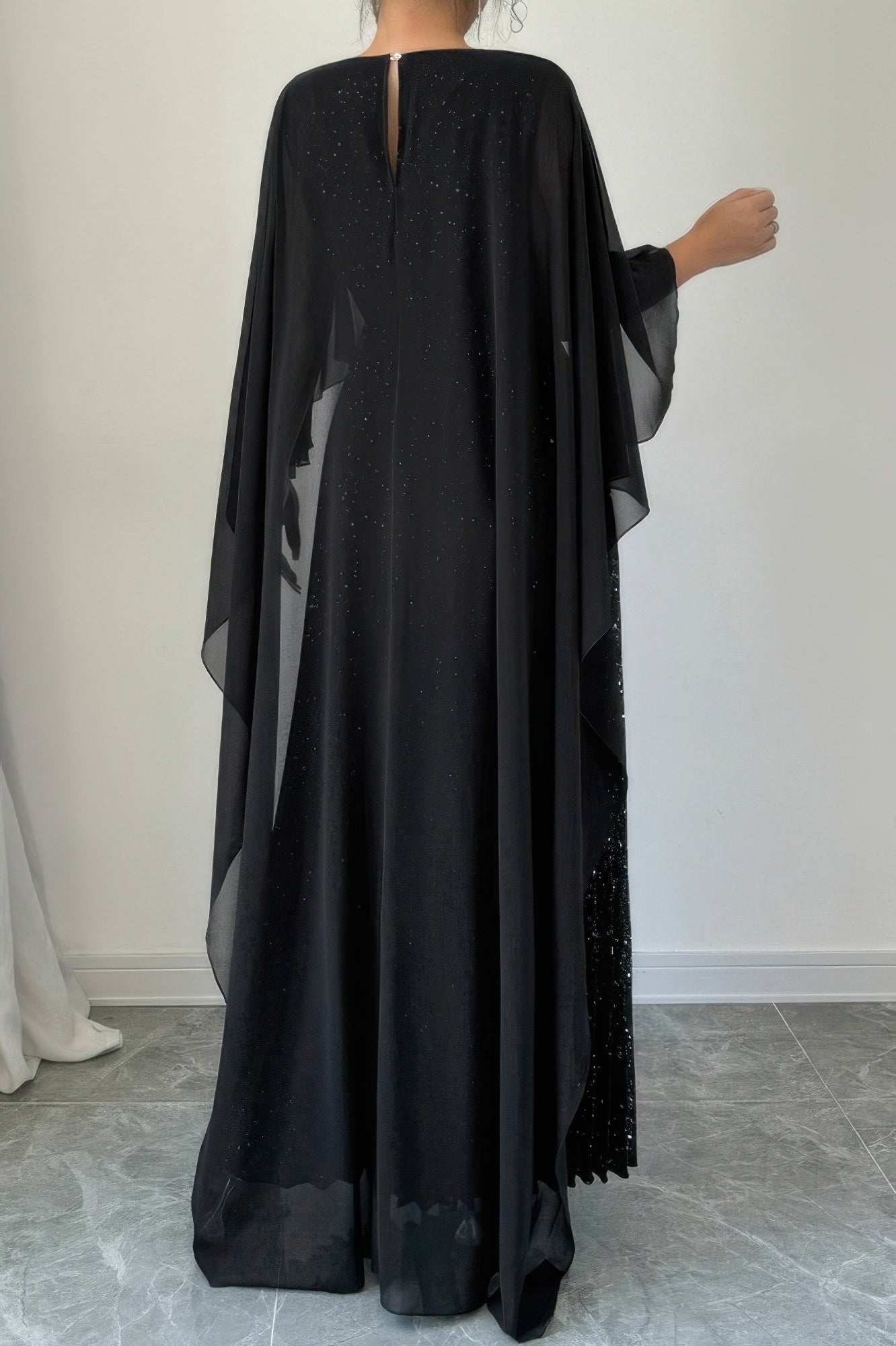 Solid Elegant Sequin Satin Knit Party Long Dress